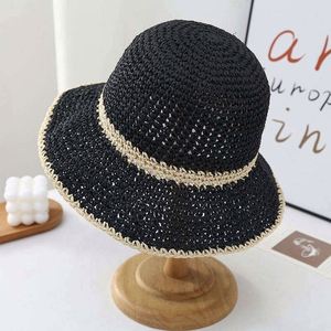 Chapeaux de paille faits à la main pour femmes, protection solaire estivale, plage - Product Image 6