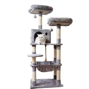 Grand arbre à chat avec poteaux en sisal et plateformes de saut intégrées, articles pour animaux de compagnie, vente en gros pour l'exportation - Product Image 1