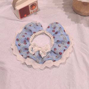 <span class=keywords><strong>Collar</strong></span> para Mascotas con Volantes Florales Vintage, Pañuelo con Ribete de Encaje Suave para Perros Pequeños y Gatos, Accesorios para Mascotas de Uso Diario, Bandana - Product Image 6