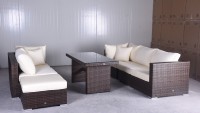 Ensemble de mobilier d'extérieur au design moderne Sofa de patio et de jardin en rotin pour hôtels, balcons et parcs
