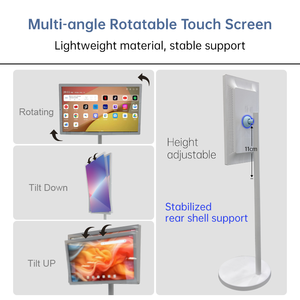Portable Display 21.5 Inch <b>Tv</b> With Stand White Advertising Smart Touch Screen Lcd Player Movable Portable Display - Product Image 4