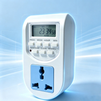 Minuteur numérique hebdomadaire programmable 7 jours avec prise de courant, interrupteur de sortie programmable, commande manuelle 24 heures pour appareils électroménagers