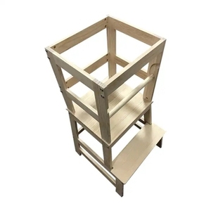 Tabouret d'apprentissage en bois pour enfants, marchepied de cuisine pour tout-petits, aide à l'auto-marche pour les jeunes enfants - Product Image 2