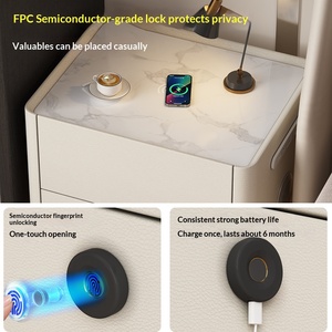 <span class=keywords><strong>ตู้</strong></span>ข้างเตียงอัจฉริยะทำจากไม้เนื้อแข็ง, ล็อคลายนิ้วมือขนาด<span class=keywords><strong>เล็ก</strong></span>สำหรับห้องนอน, <span class=keywords><strong>ตู้</strong></span>เก็บของข้างเตียง - Product Image 4