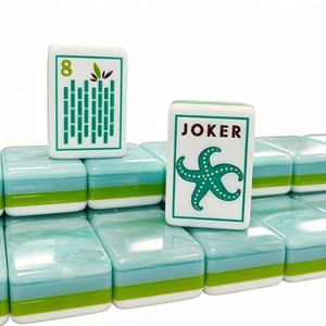 Fichas de Mahjong Americanas de Lujo, Grabadas en Cerámica de 4 Capas, Portátiles, para Entretenimiento, Fiestas, Vacaciones en la Playa, para Adultos - Product Image 4