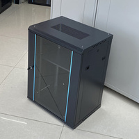 Baie de serveur réseau murale 15U, armoire d'équipement standard en acier de 19 pouces