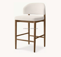 Tabouret de bar et de comptoir en tissu Eva Mobilier d'intérieur Tabouret de bar pour hôtel et salon