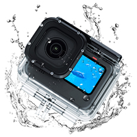 Carcasa Impermeable de 50 Metros para GoPro Hero 9 10 11 12 13 Negra, Carcasa Protectora para Buceo Subacuático con Botón de Acero Inoxidable 316