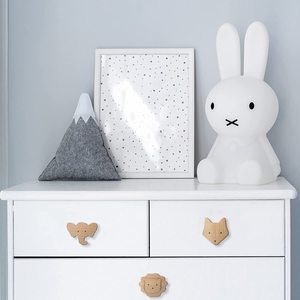 Gagang pintu kabinet, Laci dekoratif kreatif lucu gagang pintu kayu unik hewan untuk kamar tidur - Product Image 4