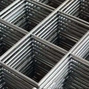 Fabrika fiyat 100x100mm örgü iplik çelik tel örgü Panel beton takviye kaynaklı çelik çit inşaat için