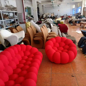 Muebles de lujo italiano Mini sofá sala de estar 2 o 3 o 4 asientos en forma de muebles sofá burbuja sofá rosa