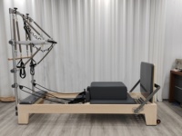Appareil d'exercice d'étirement Reformer commercial, lit de Pilates en bois avec trapèze