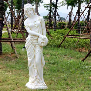 Sculpture de Vénus déesse de l'Ouest Européen, dénudée, représentant les quatre saisons, en pierre blanche, pour aménagement paysager de ceinture verte et de rocaille en Chine - Product Image 3