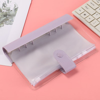 Cahier de reliure en PVC Transparent à feuilles mobiles de haute qualité A7 A6 A5 Logo personnalisé planificateur souple Journal bloc-notes pour fille femmes