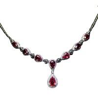 Bijoux en pierres précieuses 18k, or saoudien, afrique du sud, vrai diamant, 3,8 carats, pendentif rouge, non chauffant, naturel
