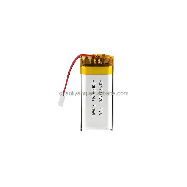 Battery Lithium Polymer 3.7v 2000mah 703470 Rechargeable Lipo Li-Ion Pouch Battery