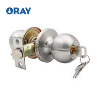 Serrures de porte de sécurité à boule ronde de style moderne Poignées de porte industrielles et en bois universelles pour acier inoxydable
