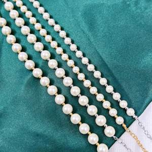 אלגנטי רטרו פנינת קולר שרשרת נשים עצם בריח שרשרת לב שרשרת קלאסי רב שכבתי פרל שרשרת עבור בנות - Product Image 4