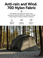 Tente de camping pliable quatre saisons en nylon ripstop de haute qualité, imperméable à l'eau (plus de 3000 mm), grande taille familiale 350x300x200cm