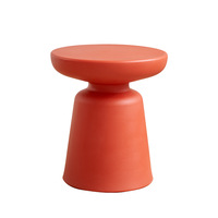 Table basse en plastique de style crème moderne et simple, combinaison circulaire pour salon, table d'appoint de canapé de petite taille