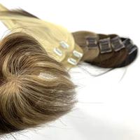 Harga pabrik klip ikat rambut manusia Hamd terikat ekstensi rambut pinggiran tirai poni lurus rambut panjang poni ekstensi poni udara buatan