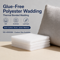Ouate thermique en polyester durable à haute densité, sans colle, pour le rembourrage des coussins de canapé et la rembourrage des meubles, 400 GSM