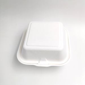 <span class=keywords><strong>Bagazo</strong></span> De Caña De Azúcar Reciclable Restaurante Llevar Cajas Biodegradable 6 "Caja De Hamburguesa Cubiertos Compostables De <span class=keywords><strong>Bagazo</strong></span> - Product Image 3