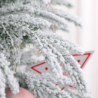 Sapin de Noël artificiel sur pied de haute qualité, personnalisable en gros, avec aiguilles de pin en PE/PVC, pré-éclairé, floqué, LED, 4-8 pieds