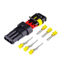 DJ7061 2 3 4 5 6 Pin listrik tahan air Amp Auto konektor kawat Harness kabel Terminal Tyco Aksesoris Auto konektor 282080-1