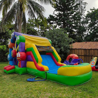 Aire de jeux Softplay, château gonflable pour adultes, château à sauts, toboggan aquatique, grande roue personnalisée