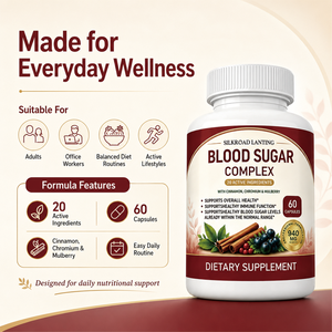 Fórmula Avanzada de Complejo Herbal para el Azúcar en Sangre con Hoja de Morera y Hoja de Banaba para un Equilibrio Natural del Cuerpo 904mg - Product Image 5