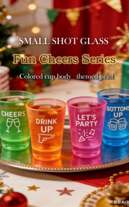 Bicchierini da Shot LED Ecologici Infrangibili da 1.7oz, Bicchieri in Acrilico Sostenibili con Logo Personalizzato, Bicchieri Luminosi per Vino, Whisky, <span class=keywords><strong>Bar</strong></span> e Feste - Product Image 5