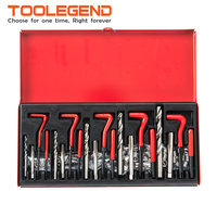 131 pièces réparation automatique métrique M5 M6 M8 M10 M12 HSS kit d'outils de réparation de filetage de forage boîte en métal perceuse réparation restauration