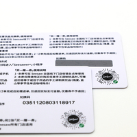 Benutzer definierte Werbe mitgliedschaft Treue PVC Kunststoff Scratch Off Karte mit QR-Code