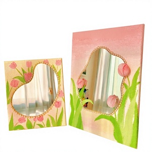 Nuevo Kit de Arte con Textura de Tulipán - Set de Pintura Acrílica con Arena, Lienzo y Marco de Espejo para Niñas, Fiesta Creativa Nocturna - Product Image 1