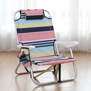 Groothandel Verstelbare Lichtgewicht Draagbare Opvouwbare Strandstoelen Outdoor Opvouwbare Verstelbare Lounge Camping Rugzak Strandstoel - Product Image 1