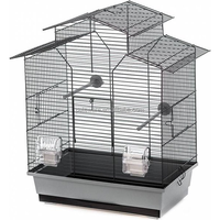 Pinsons, canaris, perruches, calopsittes tweeter cage sur le toit des oiseaux