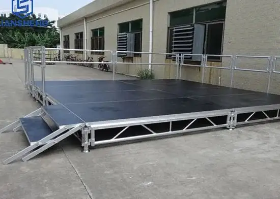 Plataforma portátil destacável para palco de concerto de eventos em alumínio 4ftX8ft 4ftX4ft