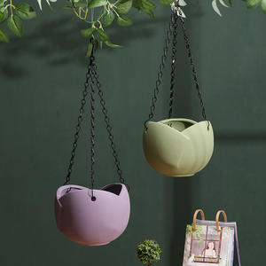 P234 vente en gros de pots en céramique respirants de style nordique absorbant l'eau jardinières suspendues en terre cuite non émaillée - Product Image 6