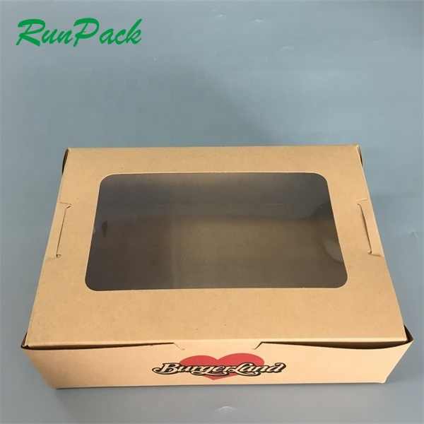 Custom Logo Printing Disposable Cardboard Paper Box for Takeaway Sushi French Fries Packaging Printed French Fries Logo