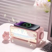 Lampu Lukisan dengan Pengisian Daya Nirkabel, Speaker BT, Lampu Suasana Malam untuk Dekorasi Rumah, Dilengkapi White Noise, Cocok untuk Hadiah