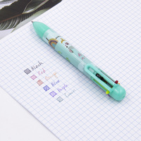 0.7mm 6 couleurs stylo à bille multicolore 6 en 1 stylo avec impression personnalisée sur baril