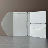 Ensemble d'invitations de mariage personnalisables, enveloppes de luxe, invitations élégantes en forme de livre à trois volets, invitations de réception
