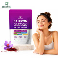 Qbioflex Gummies au Safran Sans Sucre, Très Demandées, Soulagent le Stress et Améliorent l'Humeur, Complément Alimentaire pour Adultes