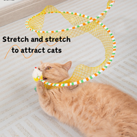 Jouet de divertissement pour animaux de compagnie en forme de S de ressort de tunnel de jouet de tunnel de chat interactif coloré pour le chat