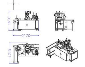 Flache Maske Kunststoff Earloop Ultraschalls chweiß maschine High Speed 2020 Ce 220V Einweg-Gesichts maske Herstellungs maschine Einfach zu bedienen