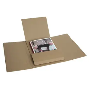Auto Selo Forte Papelão Livro Envoltório Caixas Postais Mailers Ajustável Embalagem Embalagem Mailing Envio DVD CD Carton