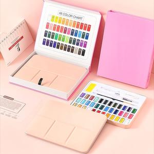 Kits <span class=keywords><strong>de</strong></span> peintures aquarelles solides concentrées <span class=keywords><strong>de</strong></span> qualité maître haut <span class=keywords><strong>de</strong></span> gamme 48 couleurs ensemble <span class=keywords><strong>de</strong></span> peinture nacrée d'art <span class=keywords><strong>aquarelle</strong></span> - Product Image 2