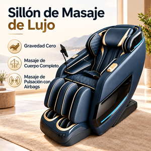 Sillón de Masaje de Alta Gama Zhipin con Masaje de Pantorrillas, Sensor de Ritmo Cardíaco, Riel SL y Rodillos para Pies - Product Image 1