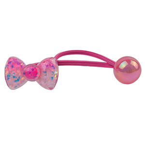 Venta al por mayor Primavera nueva gran bola doble niños cuerda del pelo colorido bowknot alta banda elástica para el cabello lindo GIRS accesorios para el cabello - Product Image 6